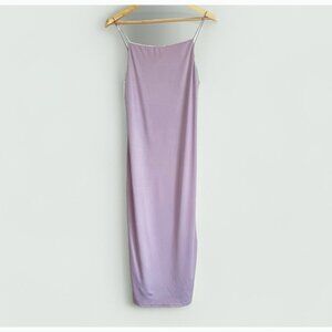 Revamped Lavender Slip Dress XL Minimalist Soft Girl Pastel Feminine Stretch